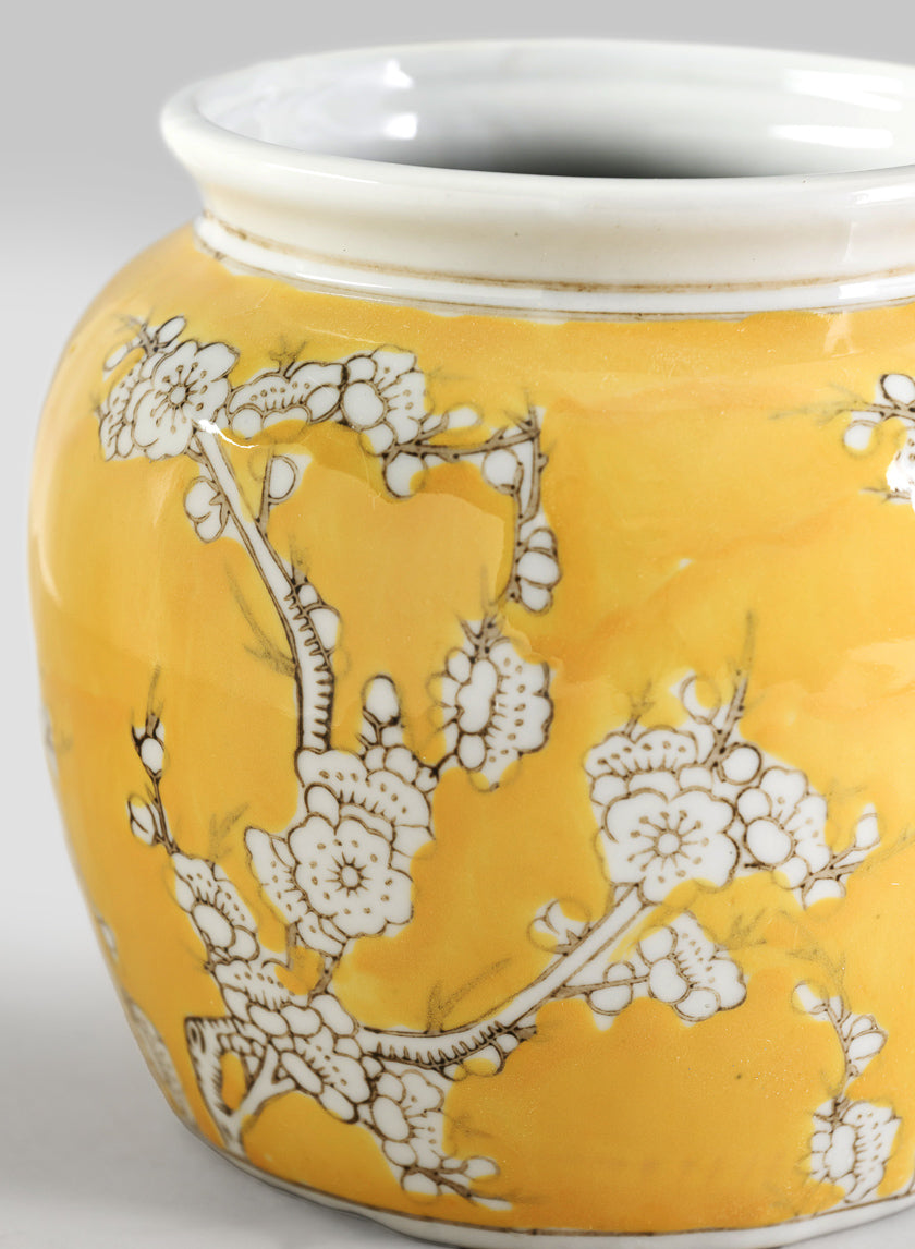 6in Tall Ming Safron Bell Ceramic Vase Decor Jamaligarden