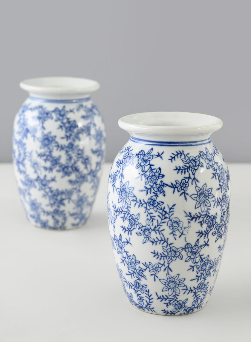 6in Tall Provence Ceramic Vase, Set of 2 Decor Jamaligarden