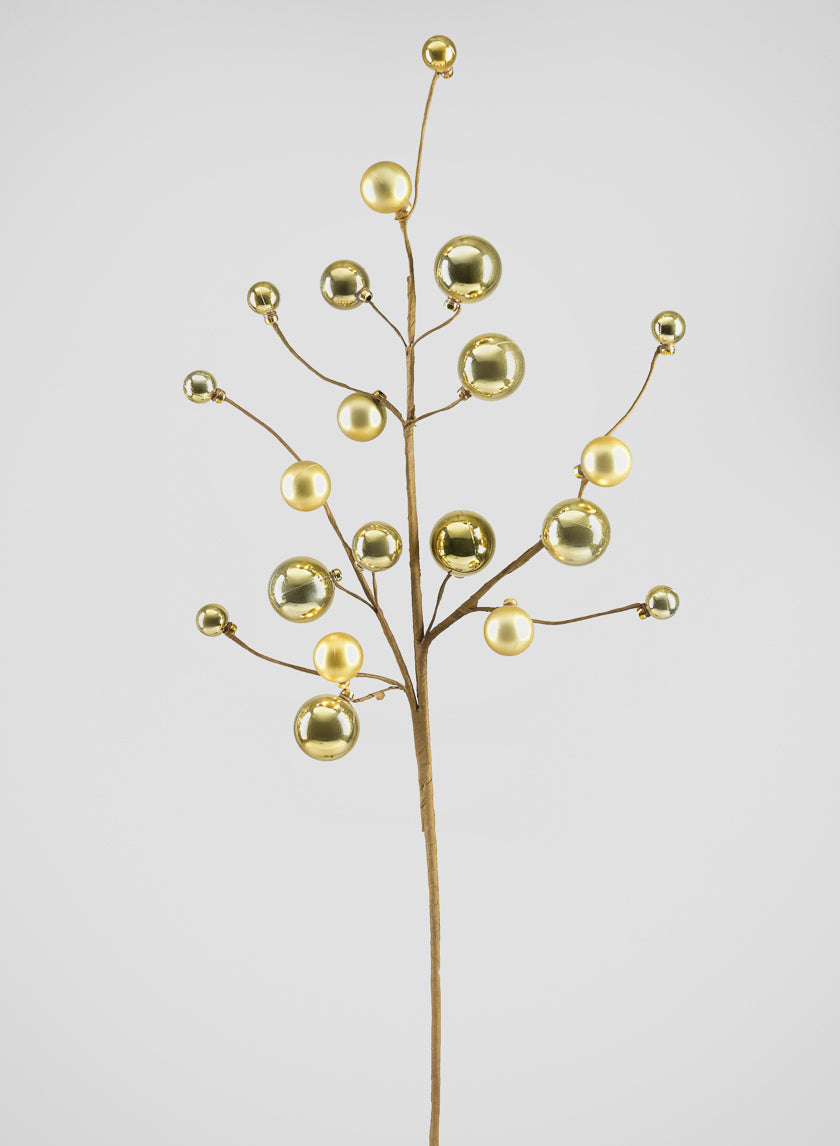 31in Long Gold Ball Spray Decor Jamaligarden