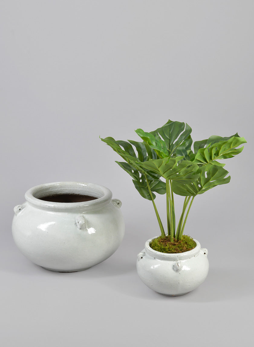Jakarta Bowl Clay &amp; Ceramic Planters, Cloud White Decor Jamaligarden
