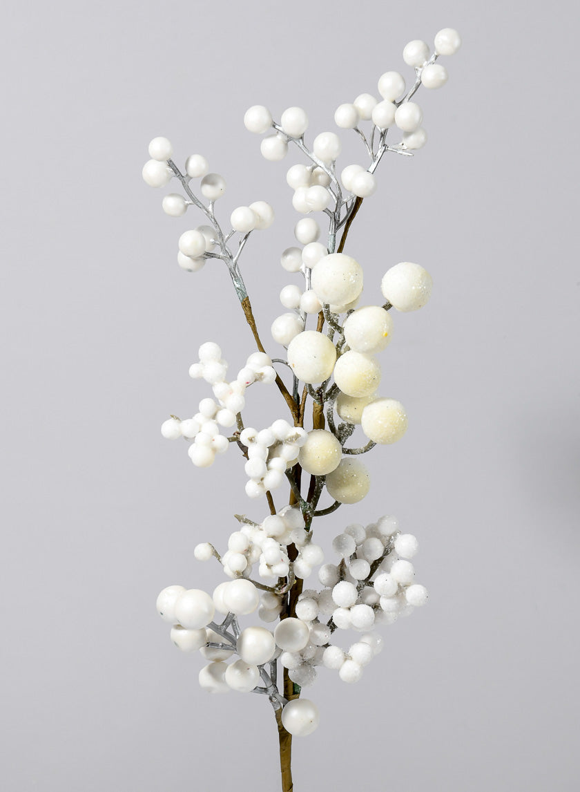 21in Long White Berry Pick Decor Jamaligarden