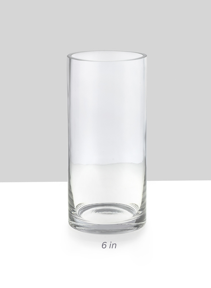 Clear Glass Cylinder Vases Decor Jamaligarden Clear 6in Tall EACH