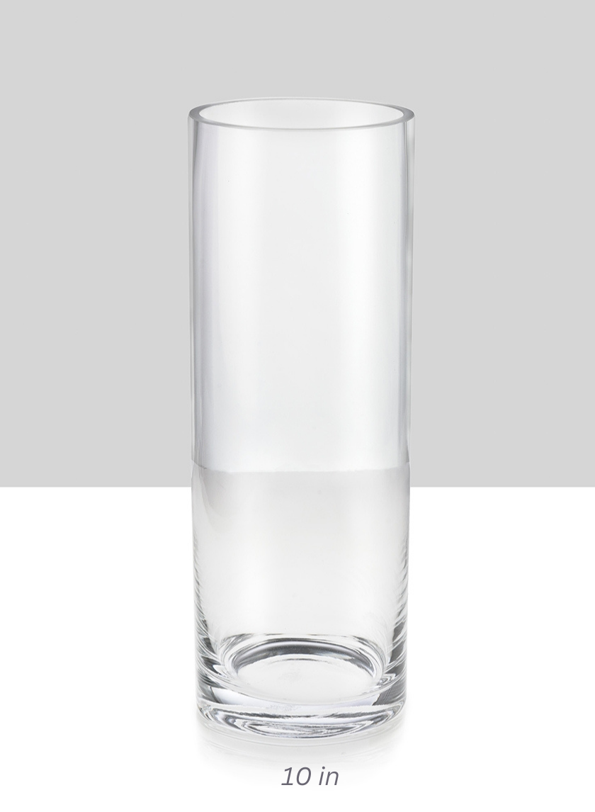 Clear Glass Cylinder Vases Decor Jamaligarden Clear 10in Tall EACH
