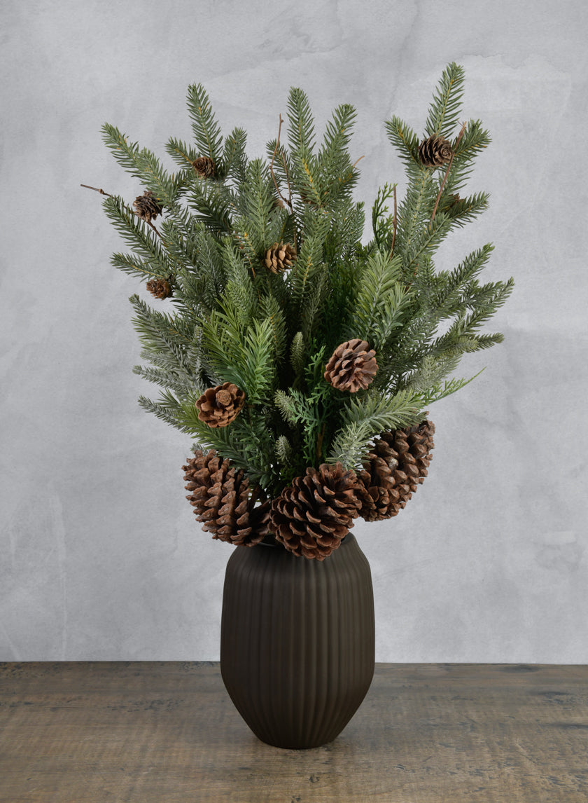 20in Long Northern Pine Pick with Pinecones Decor Jamaligarden