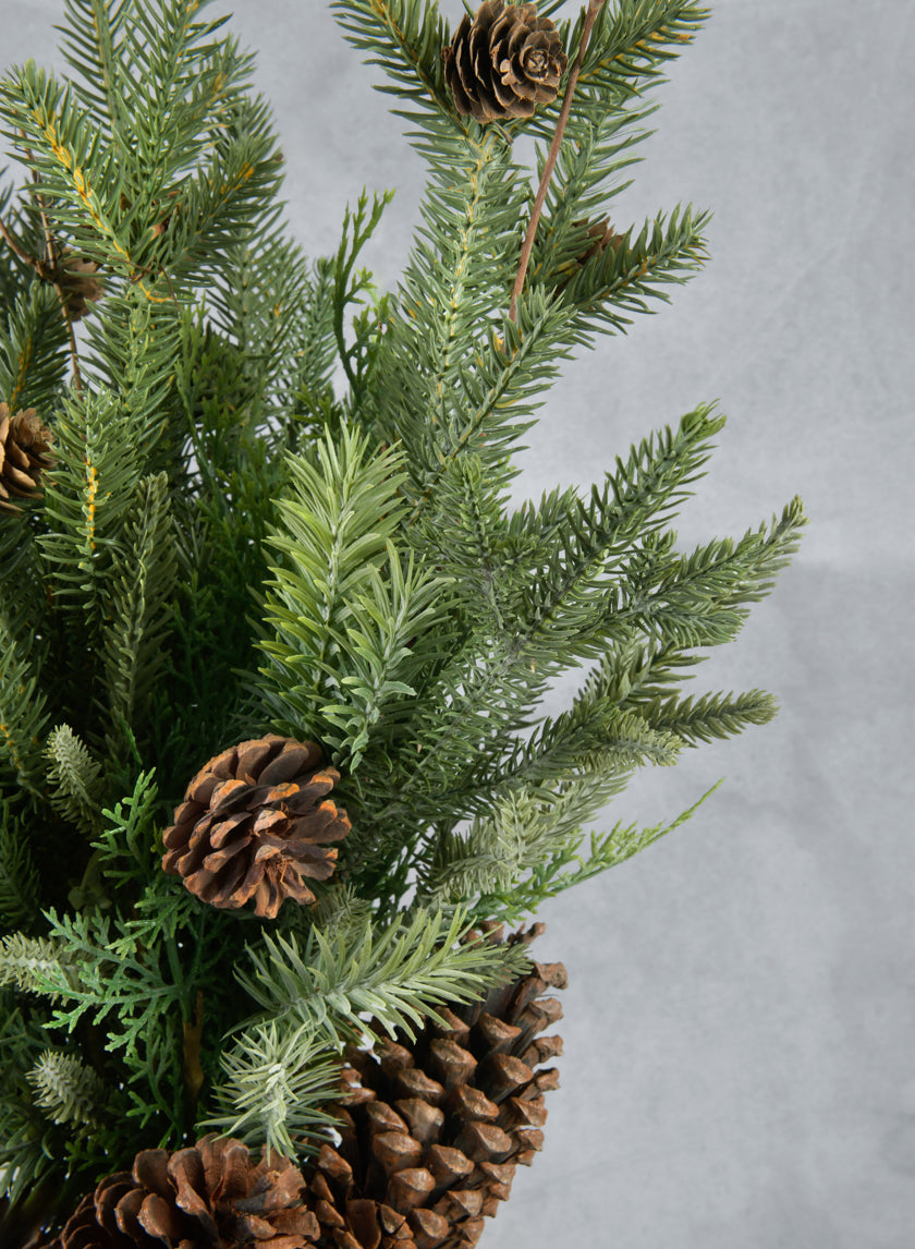 20in Long Northern Pine Pick with Pinecones Decor Jamaligarden