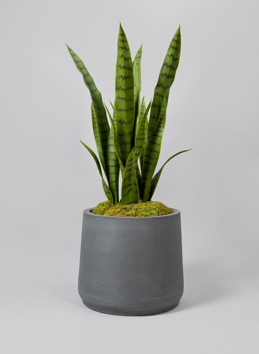 Alaric Gray Fiber Planter Decor Jamaligarden Gray 11.5in Tall EACH