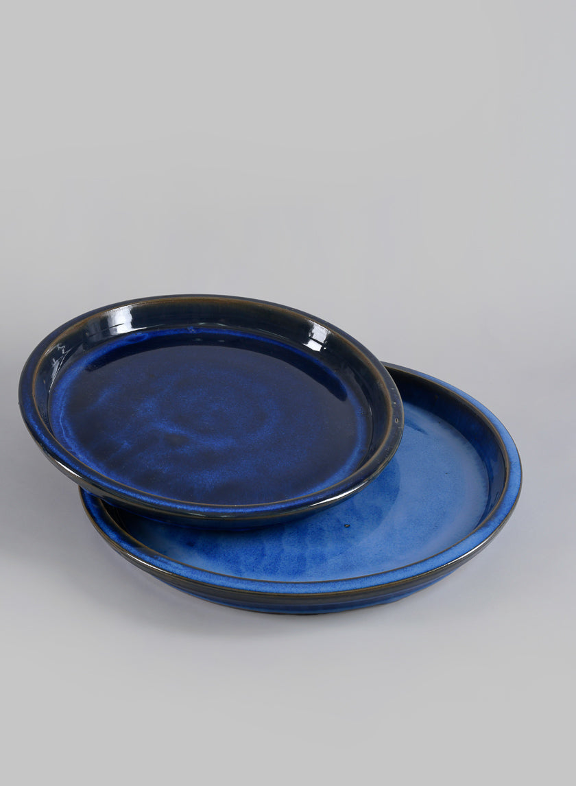 Blue Clay &amp; Ceramic Saucer Decor Jamaligarden