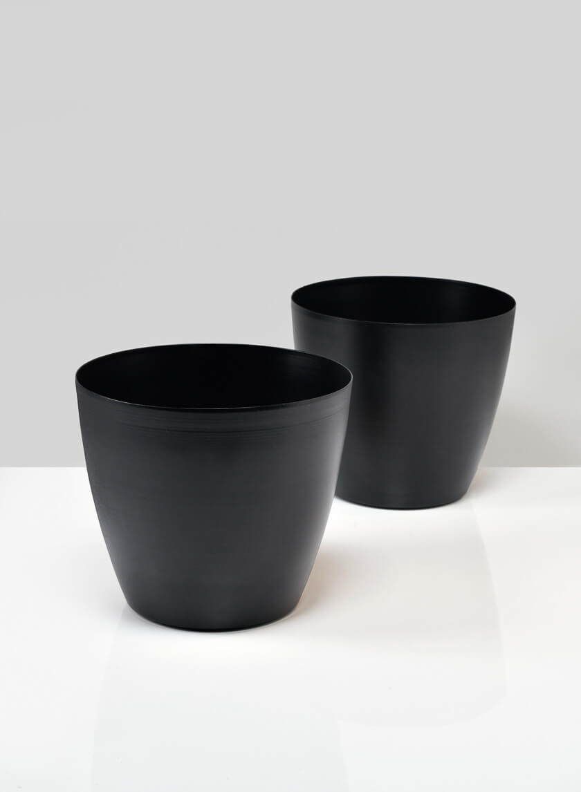 5.5in Tall Black Elegance Cachepot, Set of 2 Decor Jamaligarden