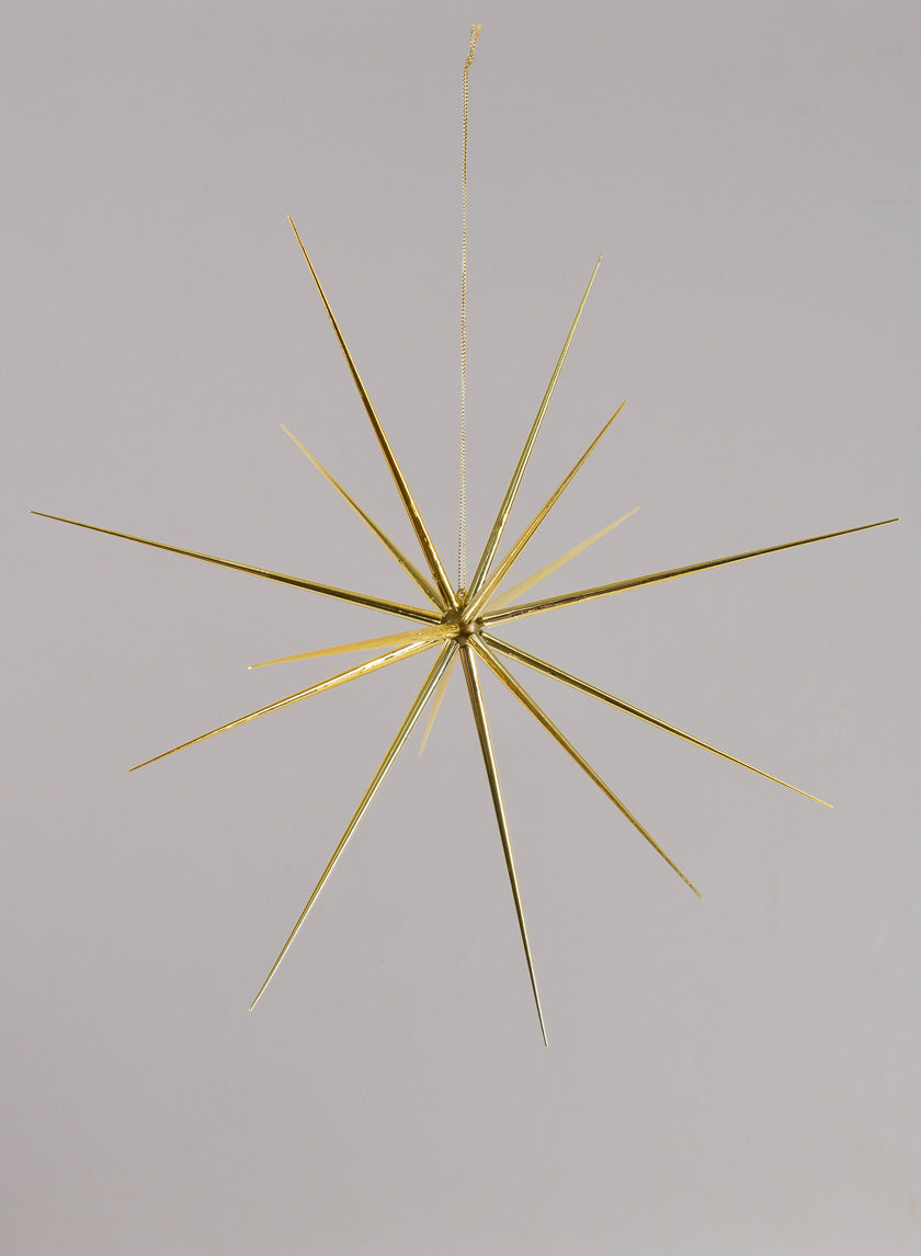 15in Long Shiny Gold Starburst Decor Jamaligarden