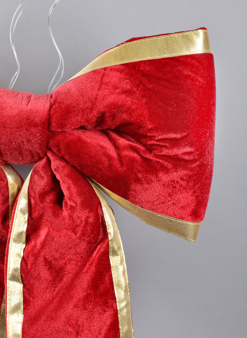 22in Long Gold Edge Velvet Bow Decor Jamaligarden