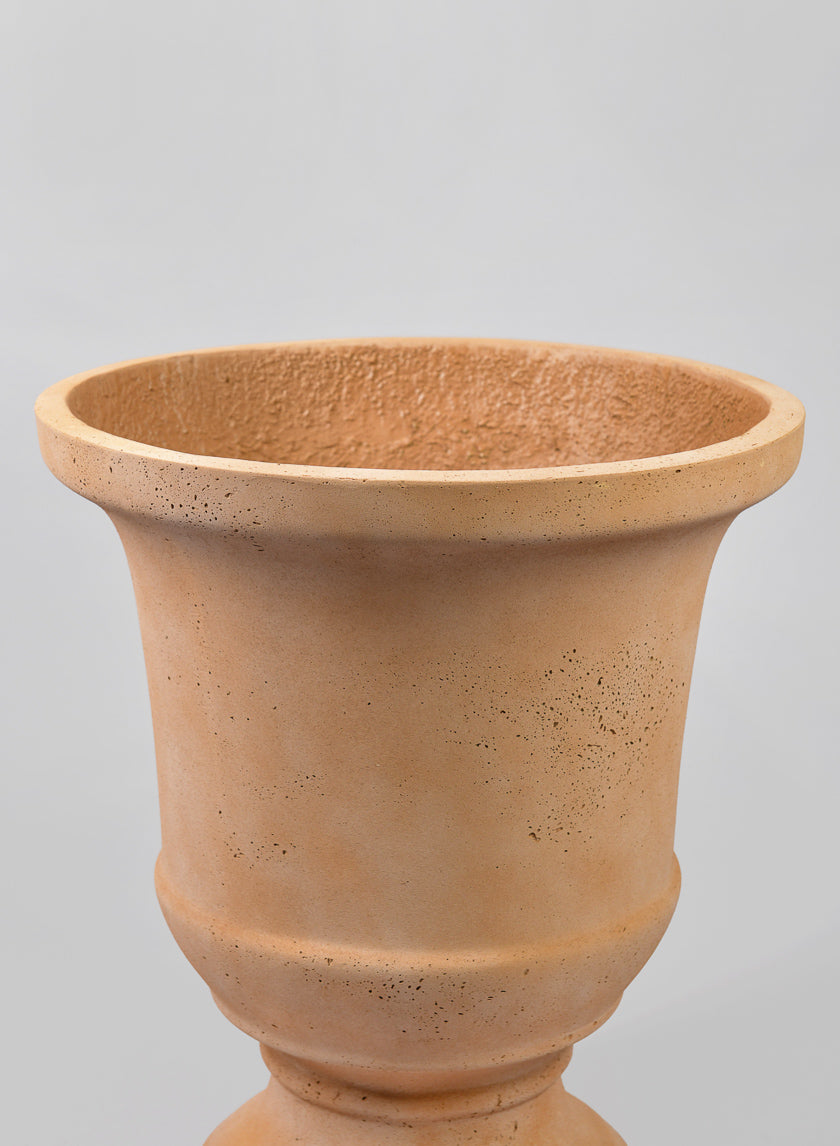 18in Tall Palma Lava Concrete Terracotta Look Urn Decor Jamaligarden