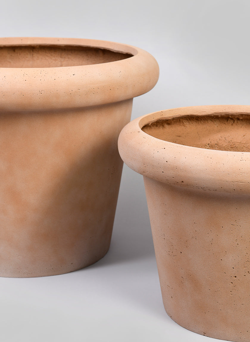 Chino Bevelled Edge Lava Concrete Terracotta Look Pot Decor Jamaligarden