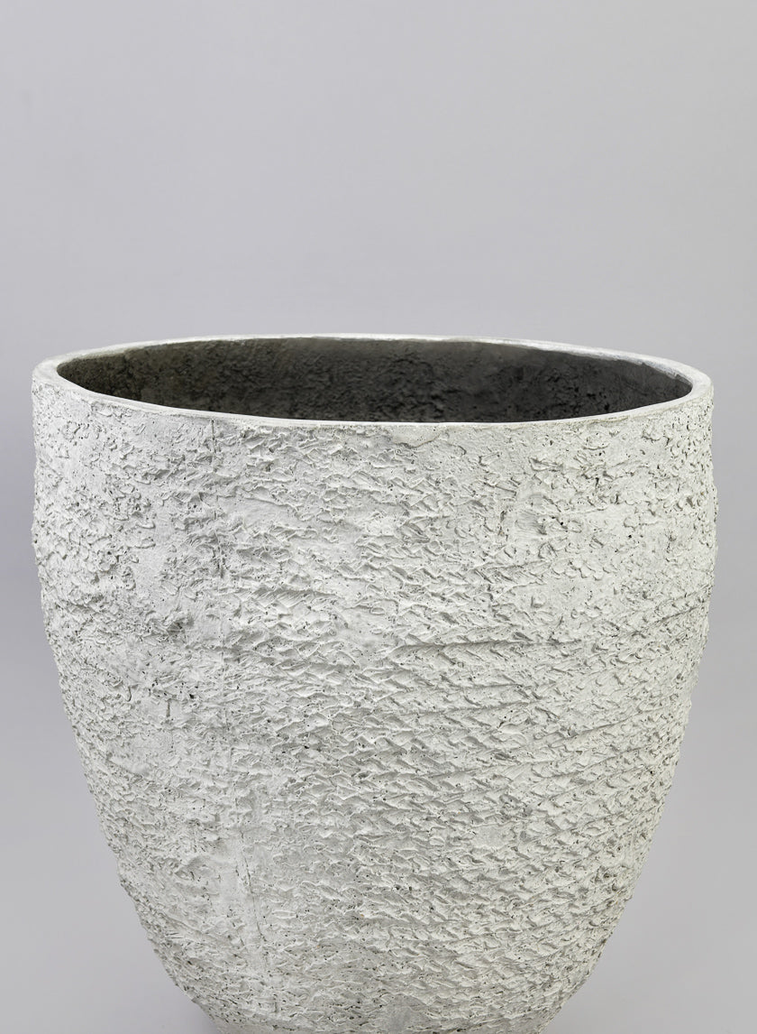 14.75in Tall Mesquite Chalk Stone Planter, Medium Decor Jamaligarden