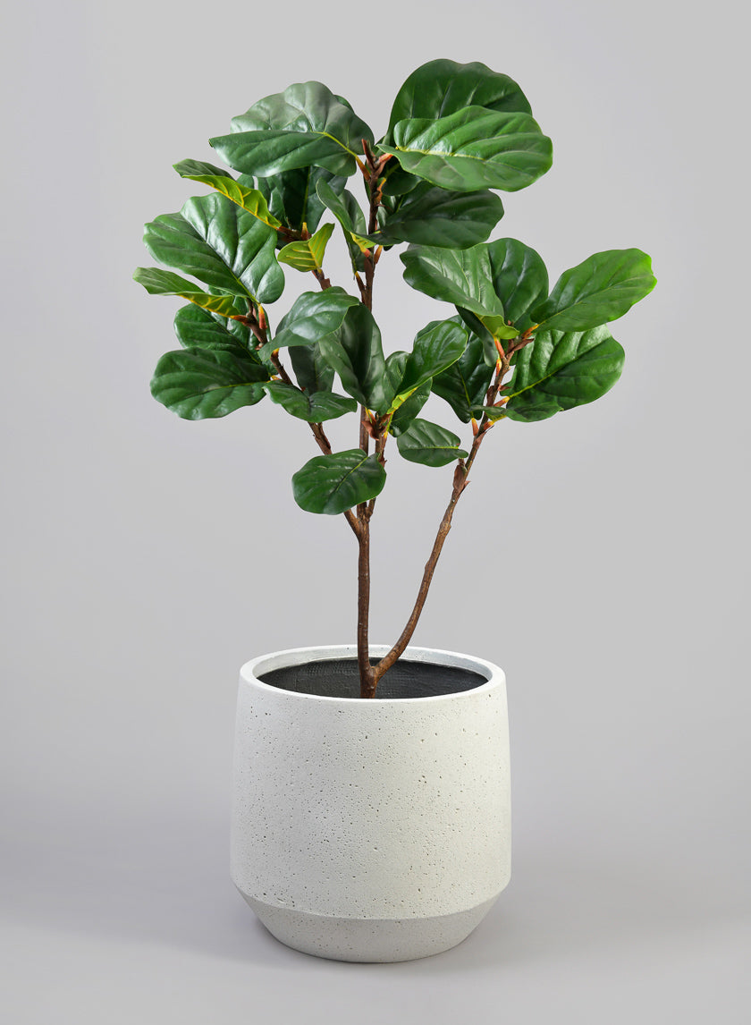 15in Tall Santa Fe Sand Rock Antique White Planter, Medium Decor Jamaligarden