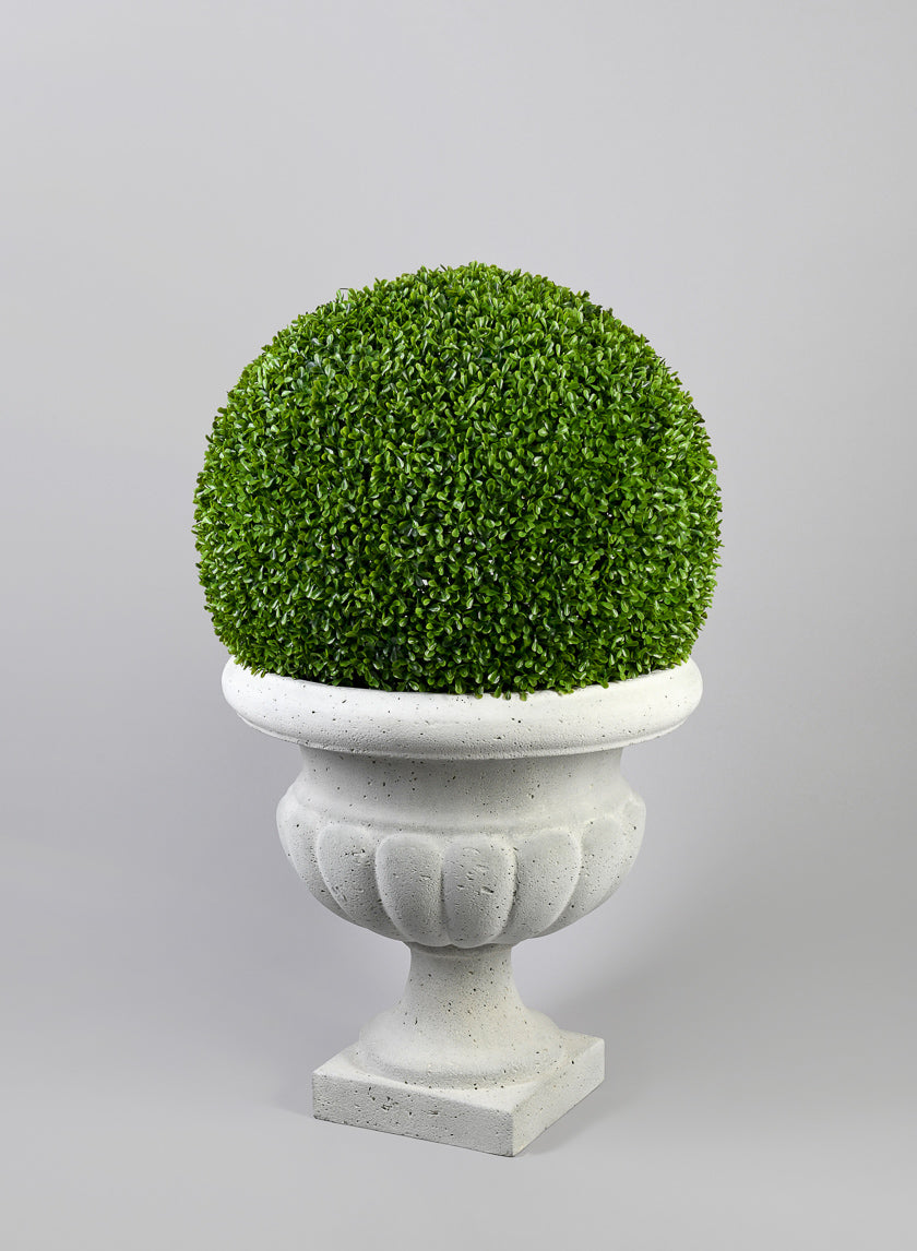 19.5in Tall Cordoba Antique White Sand Rock Urn Decor Jamaligarden
