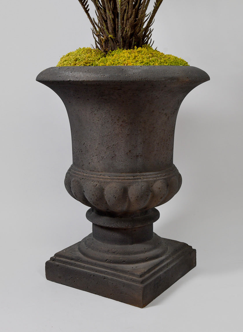 25.5in Tall Ophelia Rustic Brown Urn Decor Jamaligarden