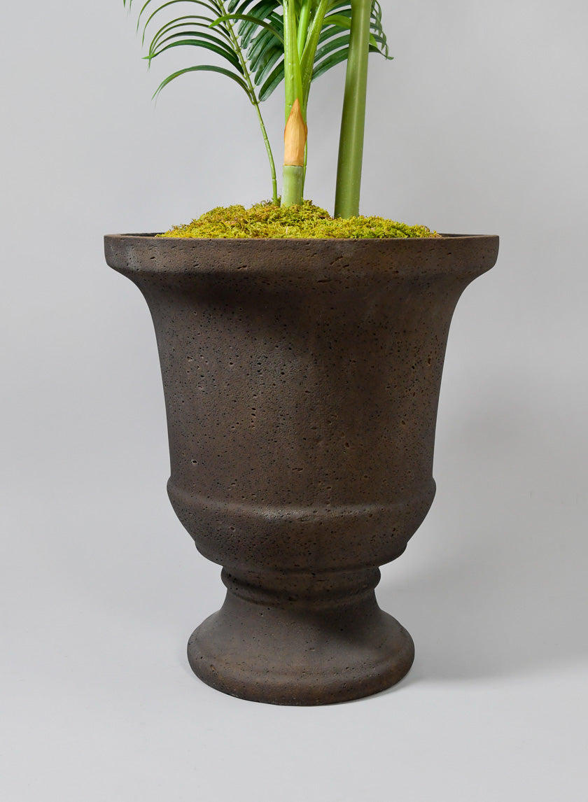 18in Tall Hades Rustic Brown Urn Decor Jamaligarden