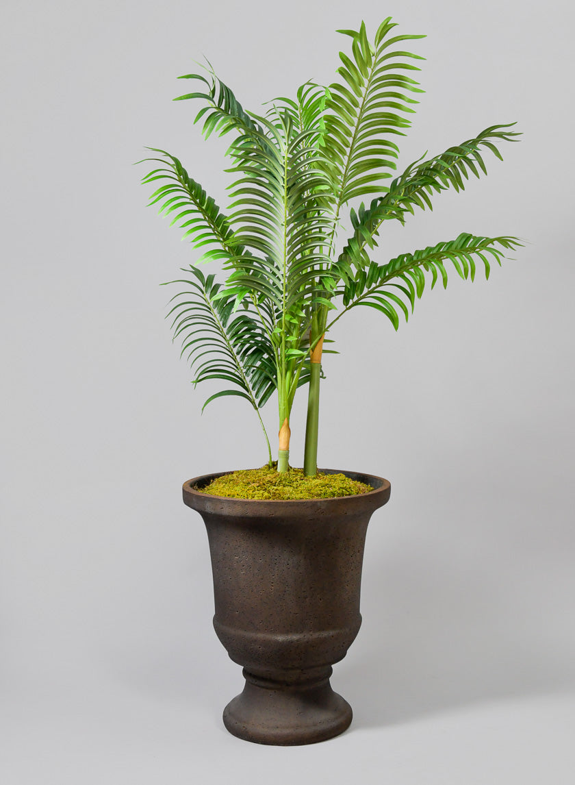 18in Tall Hades Rustic Brown Urn Decor Jamaligarden