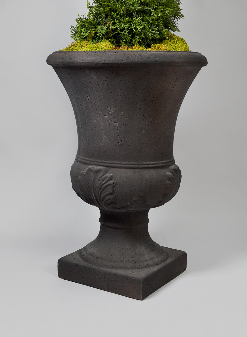 26in Tall Lilith Rustic Brown Urn Decor Jamaligarden