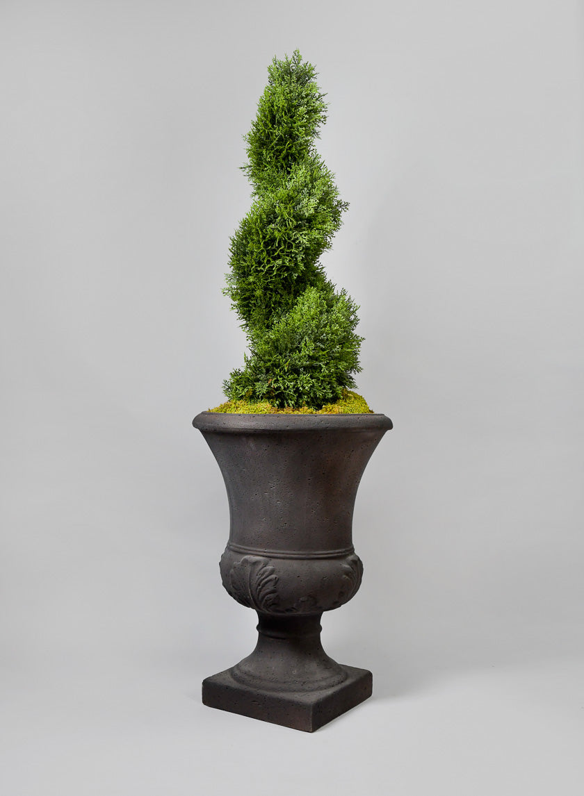 26in Tall Lilith Rustic Brown Urn Decor Jamaligarden