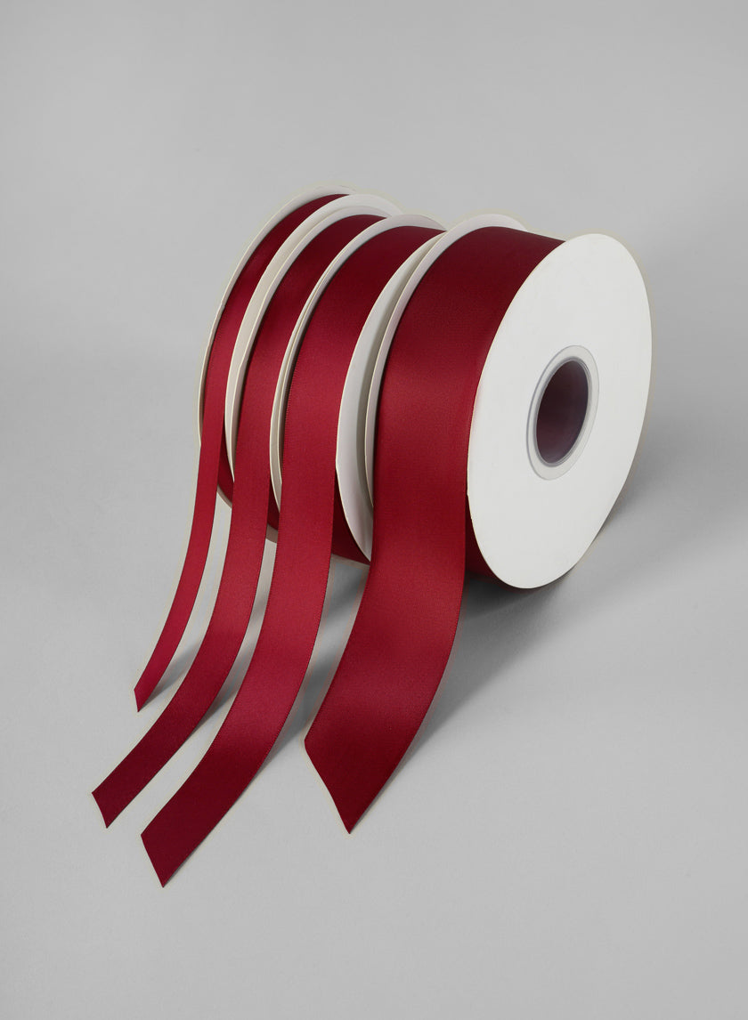 Wine Double Faced Satin Ribbon 50 Yard Spool Decor Jamaligarden