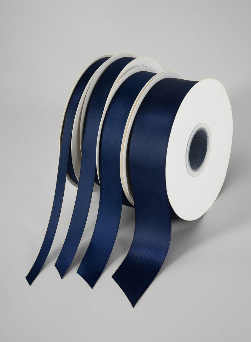 5/8in Navy Double Faced Satin Ribbon 50 Yard Spool Decor Jamaligarden