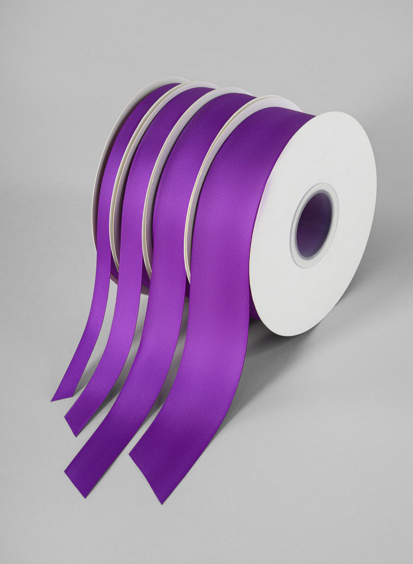 Purple Double Faced Satin Ribbon 50 Yard Spool Decor Jamaligarden