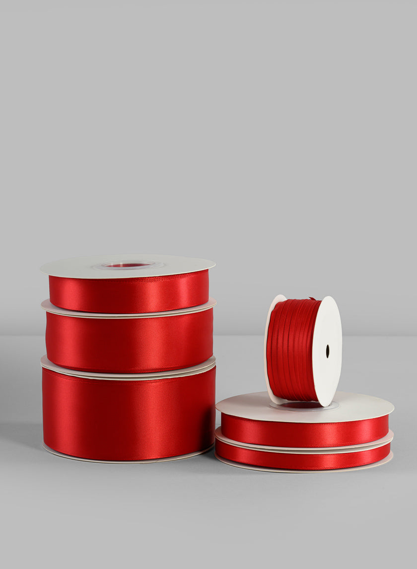 Red Double Faced Satin Ribbon 50 Yard Spool Decor Jamaligarden