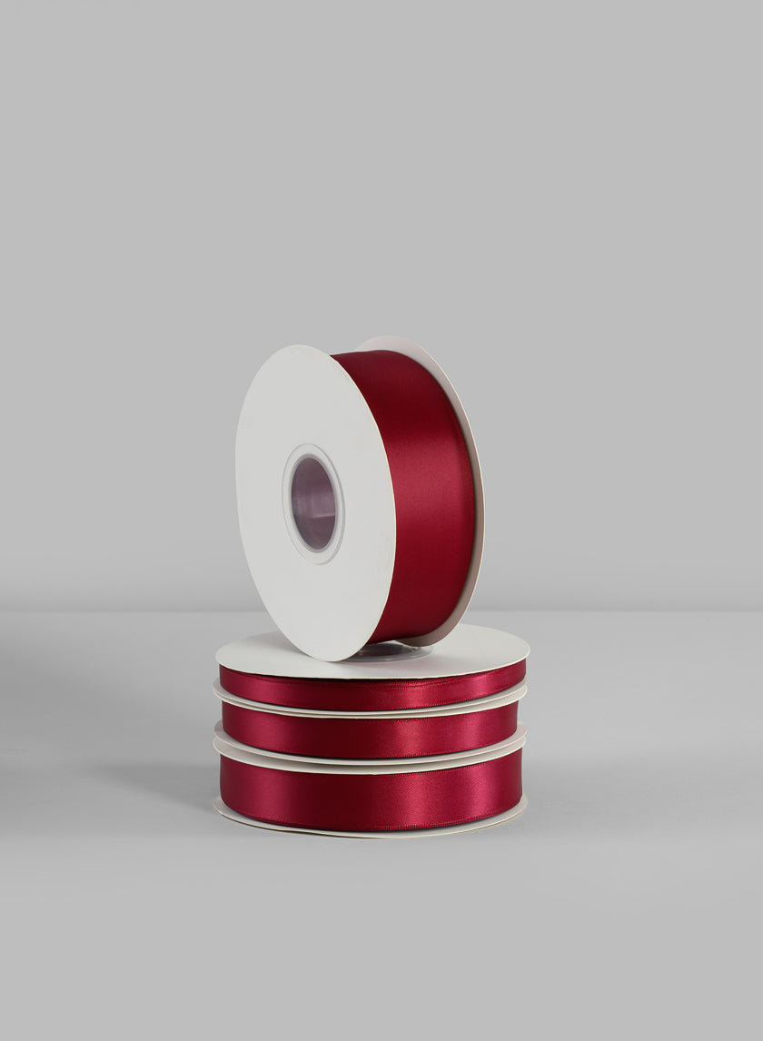 Wine Double Faced Satin Ribbon 50 Yard Spool Decor Jamaligarden