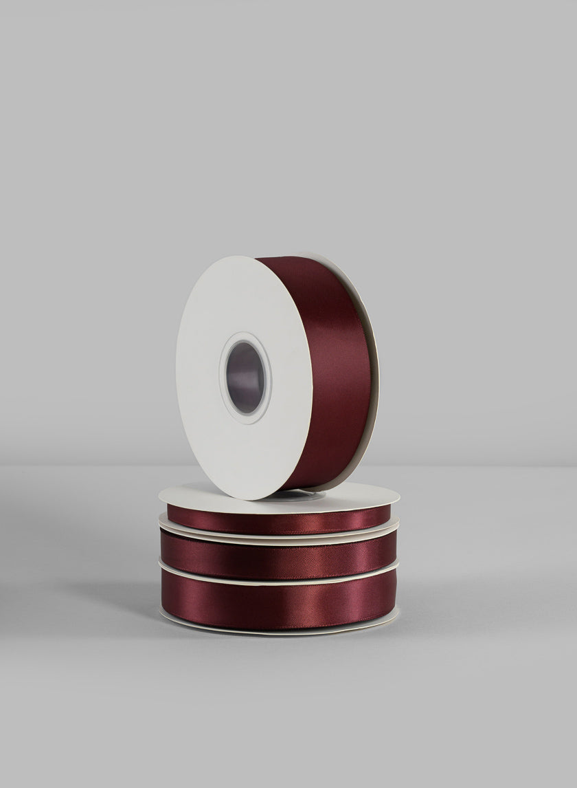 Burgundy Double Faced Satin Ribbon 50 Yard Spool Decor Jamaligarden