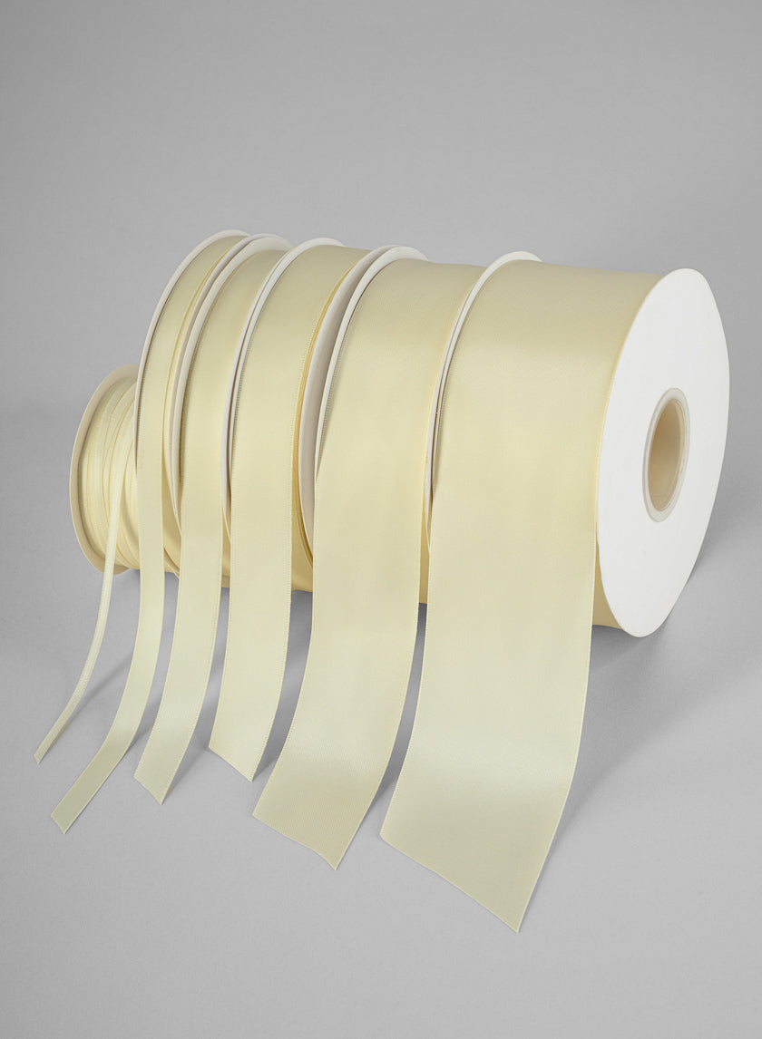 Ivory Double Faced Satin Ribbon 50 Yard Spool Decor Jamaligarden