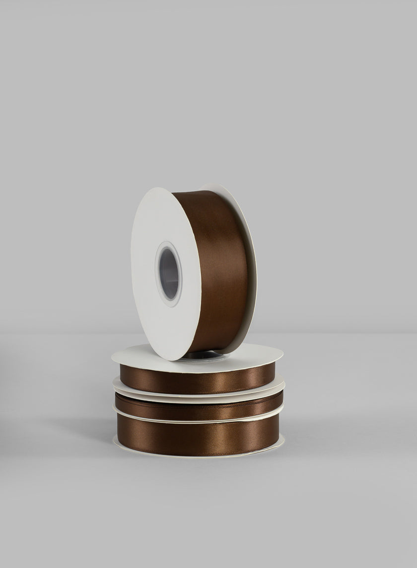 Brown Double Faced Satin Ribbon 50 Yard Spool Decor Jamaligarden