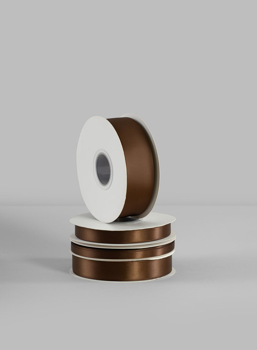Brown Double Faced Satin Ribbon 50 Yard Spool Decor Jamaligarden