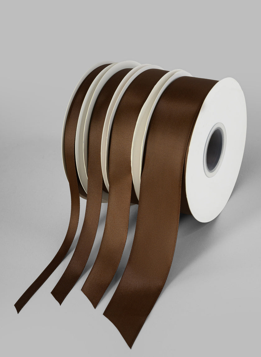Brown Double Faced Satin Ribbon 50 Yard Spool Decor Jamaligarden