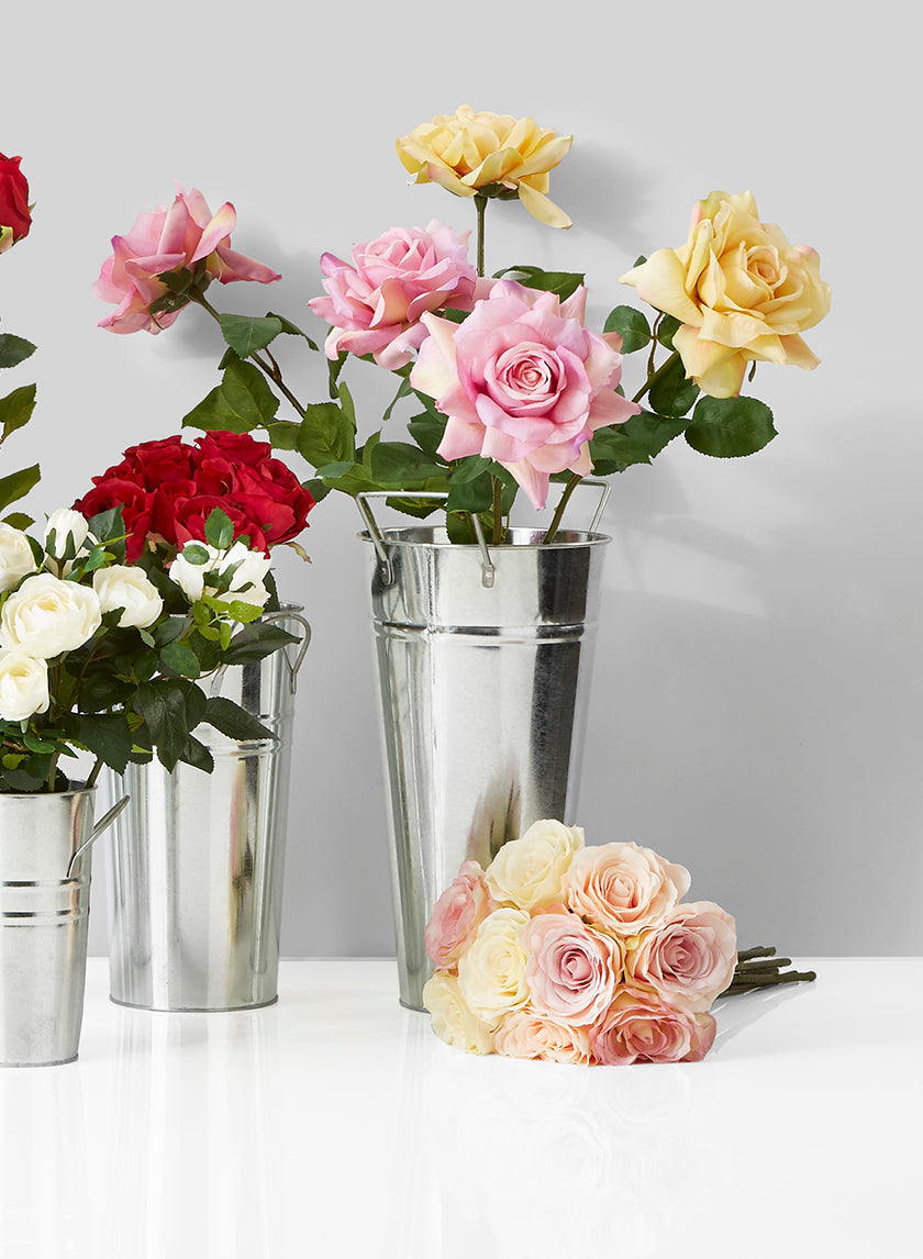 Zinc French Vases With Square Handles Decor Jamaligarden