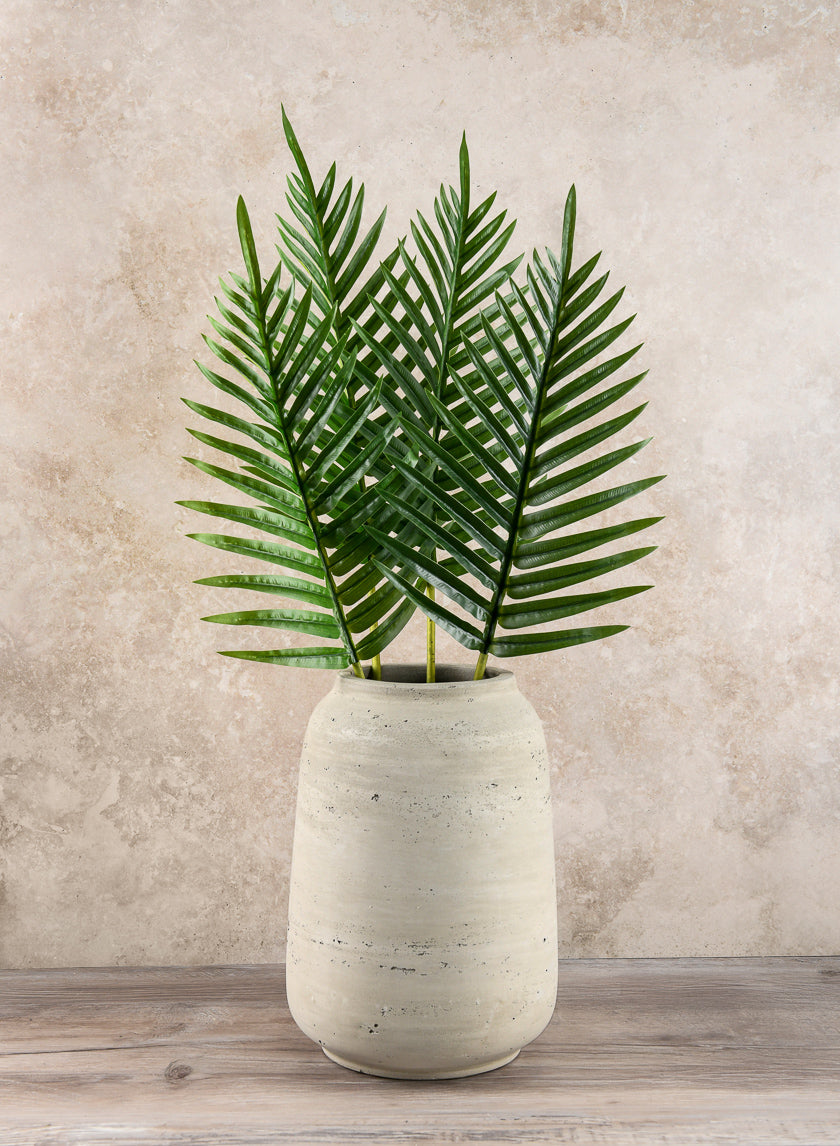 11in Tall Atzi Natural White Deco Vase Decor Jamaligarden