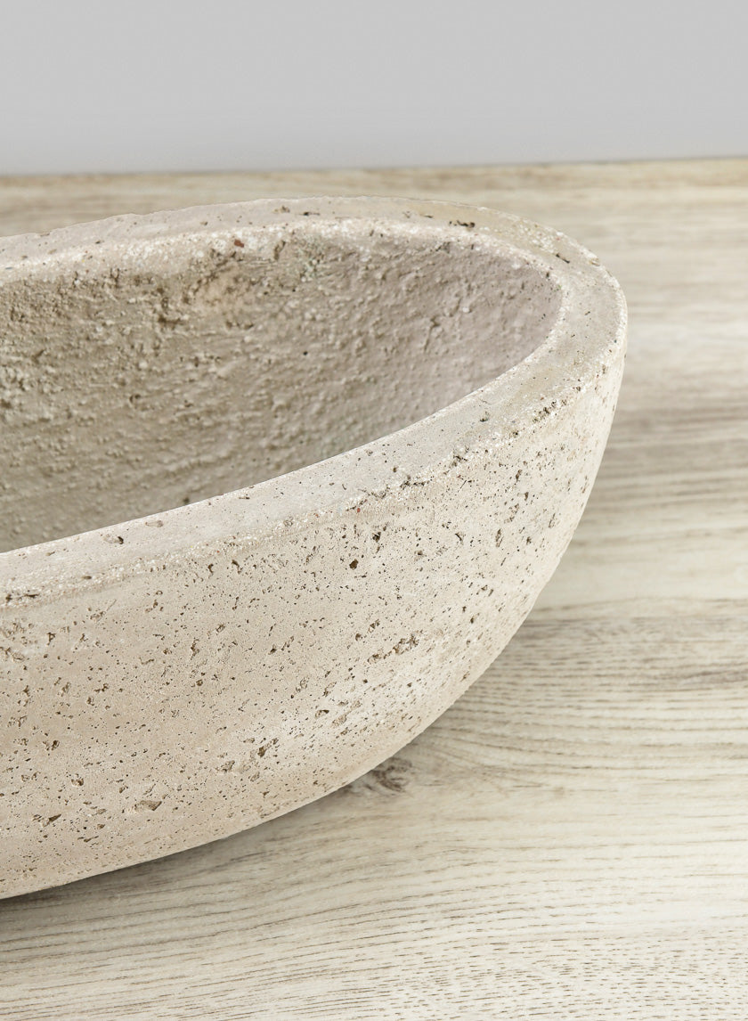 Yerevan Natural Cement Stone Oval Planters Decor Jamaligarden