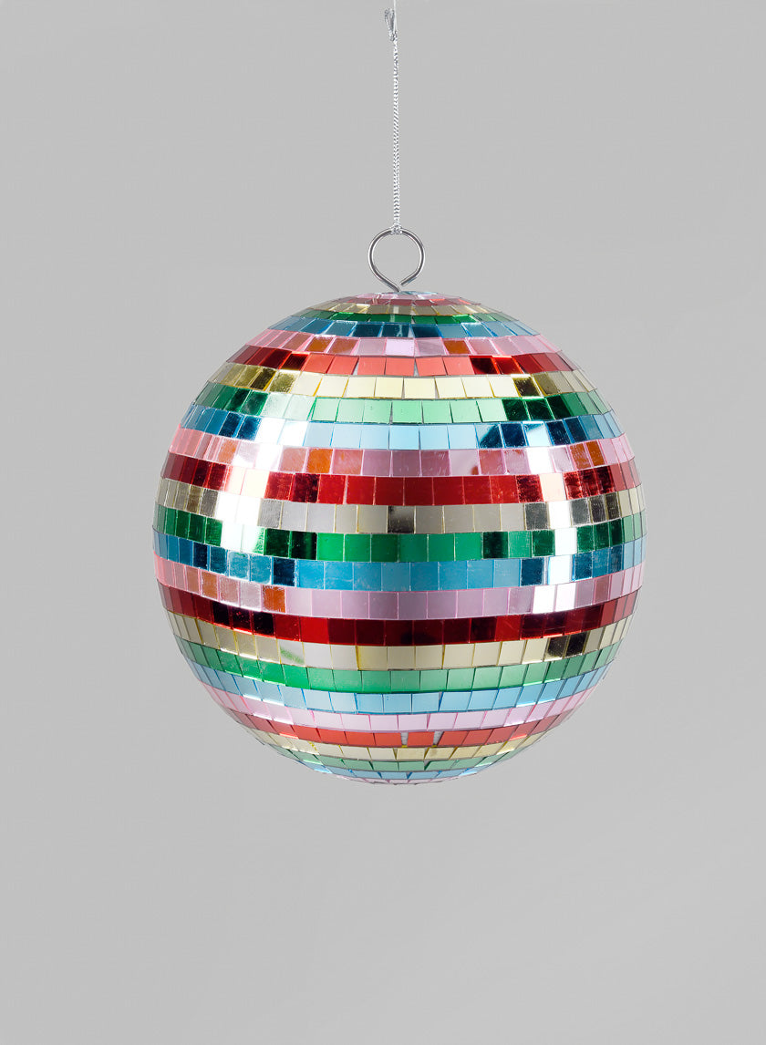 7.5in Round Multicolor Disco Ball Ornament Decor Jamaligarden