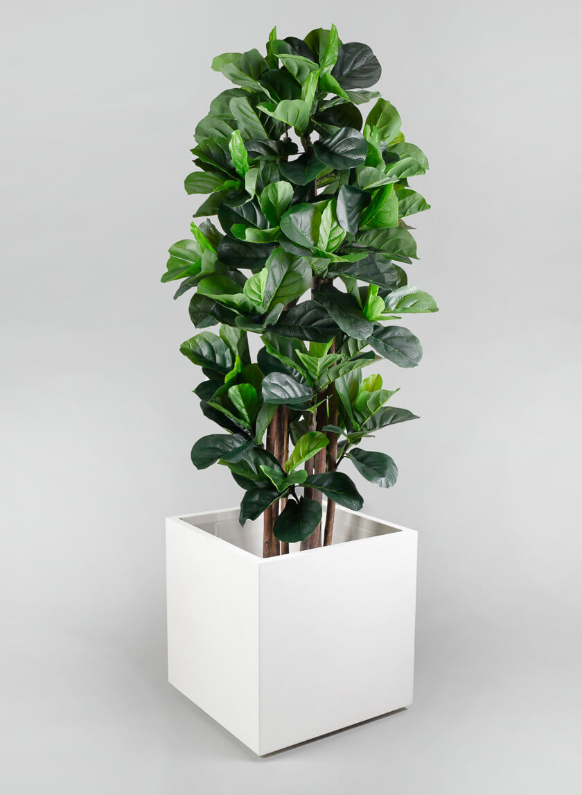 19.5in Tall Millennium Pearl Cube Planter Decor Jamaligarden