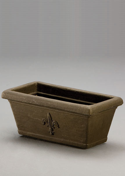 16in & 24in Fleur de Lis Old Bronze Rectangular Planter Decor Jamaligarden