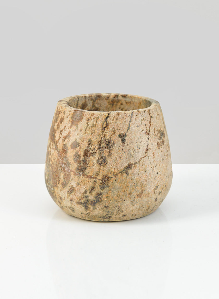 3in Tall Jaipur Forest Brown Marble Bowl Decor Jamaligarden
