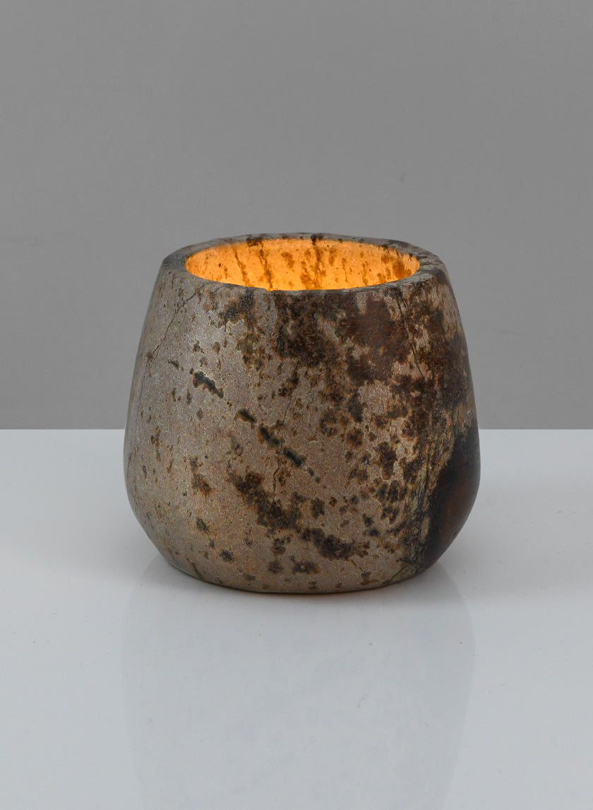 3in Tall Jaipur Forest Brown Marble Bowl Decor Jamaligarden