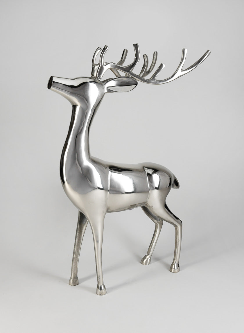 25.5in Tall Nickel Reindeer Decor Jamaligarden