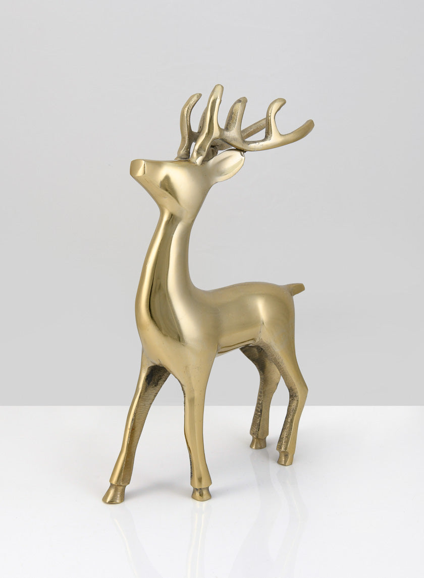 8in Tall Gold Reindeer Decor Jamaligarden
