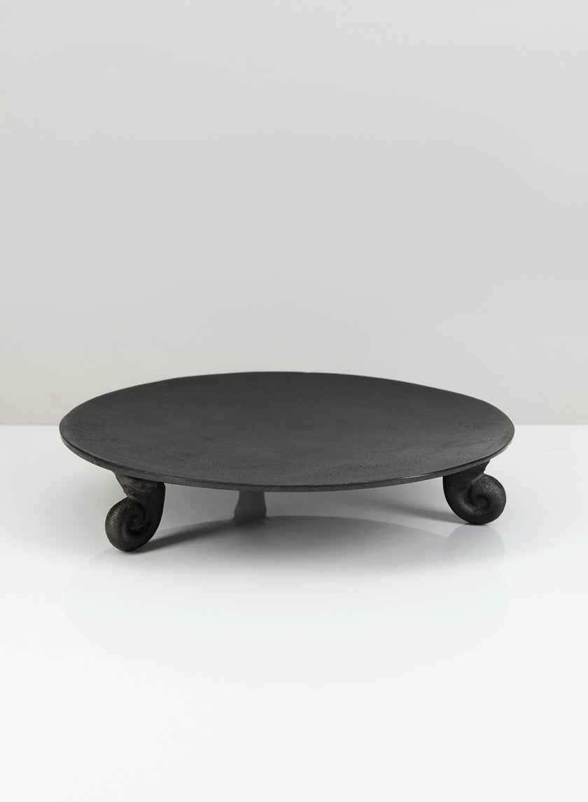 10in Wide Bronze Plate with Legs Decor Jamaligarden