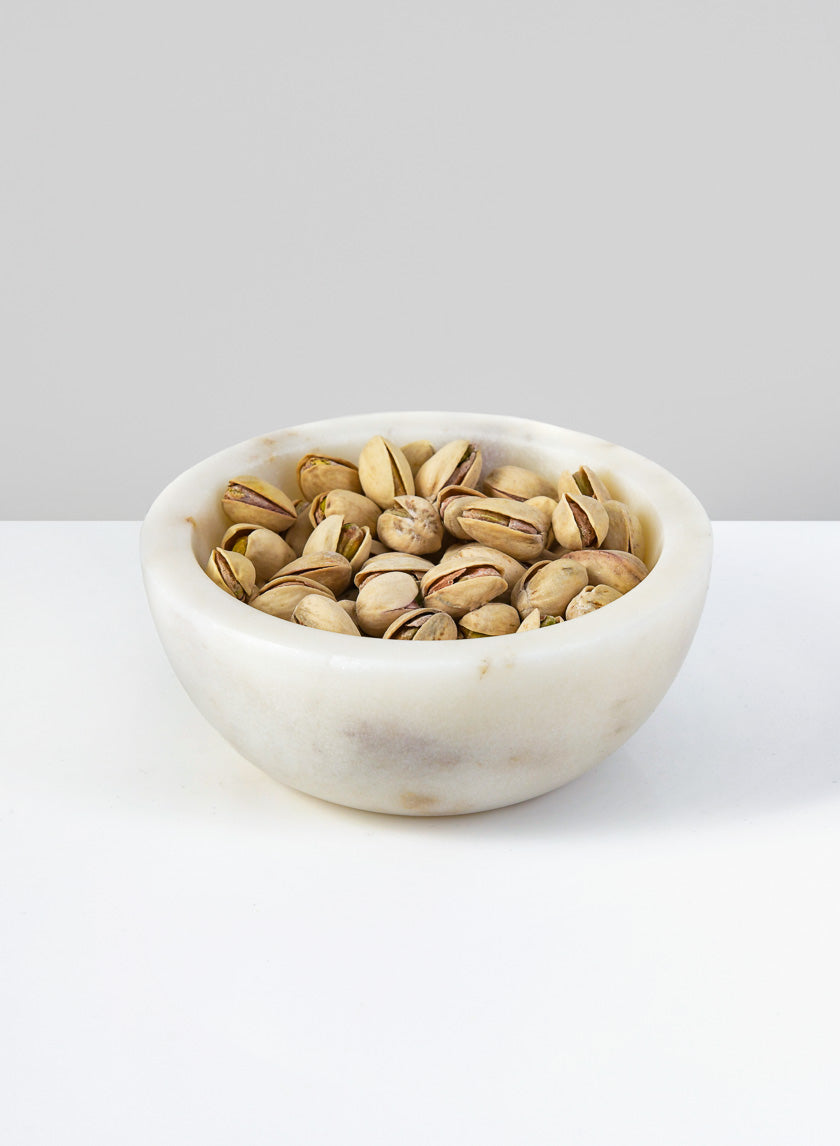 5in Wide Agra White Marble Bowl Decor Jamaligarden