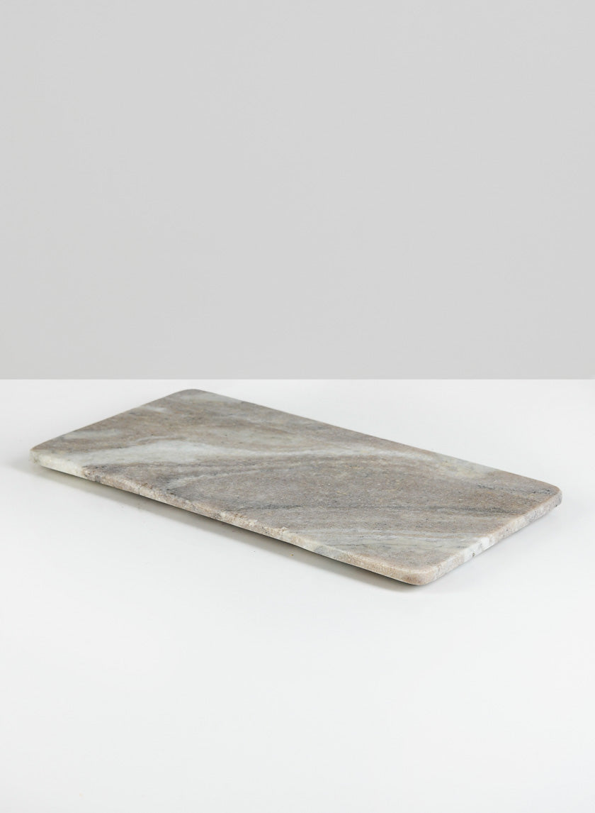 11.5in Long Handcrafted White Marble Tray Decor Jamaligarden