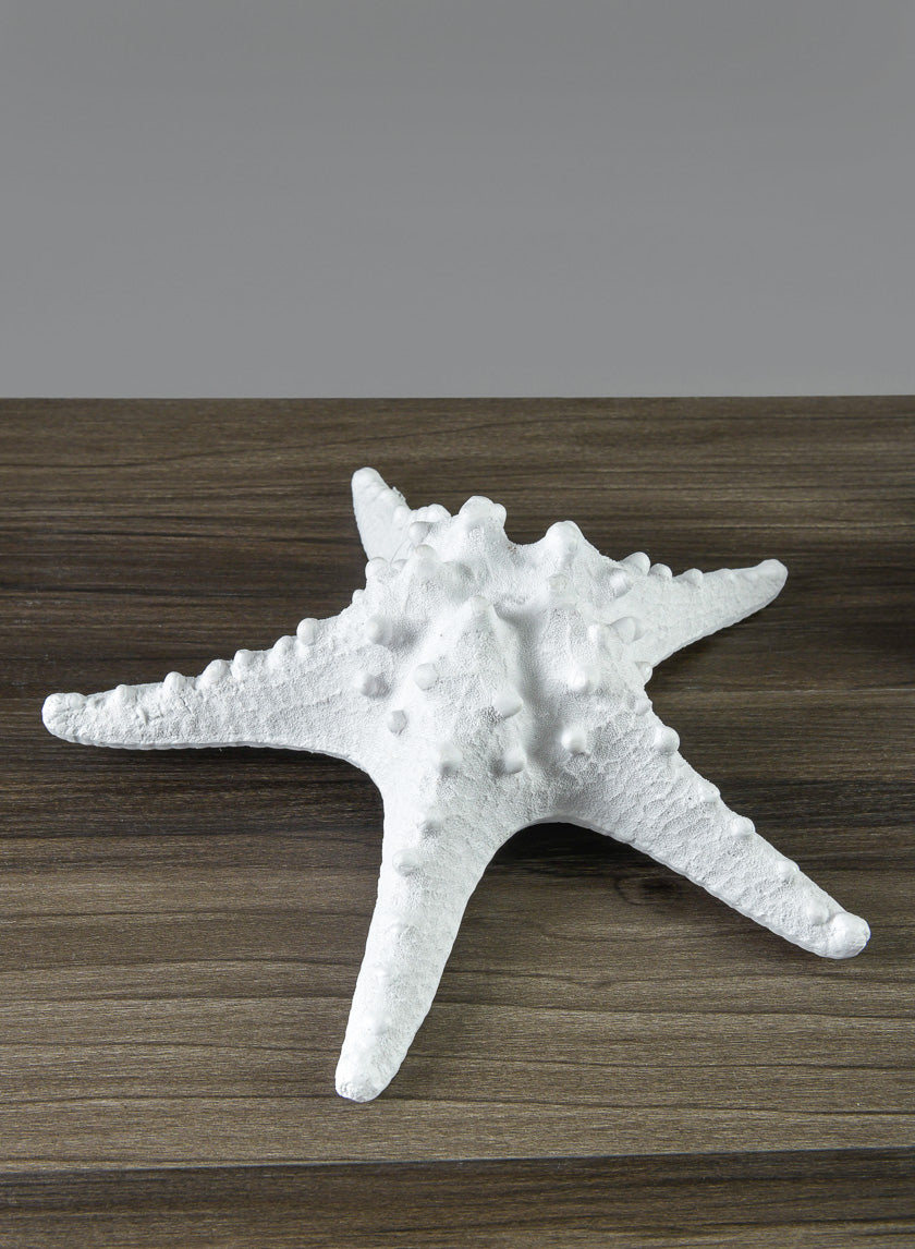 9in Long Artificial Giant White Knobby Starfish Decor Jamaligarden