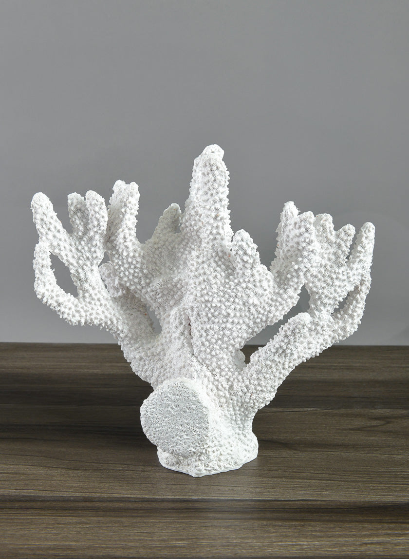 10in Long Artificial White Finger Coral Decor Jamaligarden