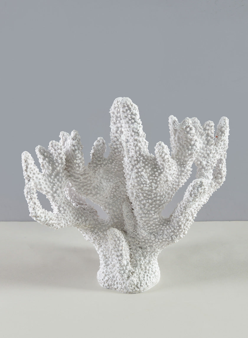 10in Long Artificial White Finger Coral Decor Jamaligarden